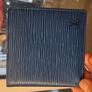 LV Louis Vuitton Blue Epi Wallet